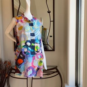 Colorful Sleeveless Blouse
